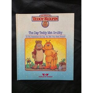 Vintage 1985 Teddy Ruxpin The Day Teddy Met Grubby Worlds of Wonder Book 80s